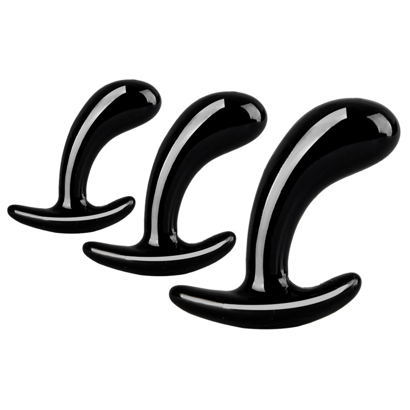 FUKR Kit de 3 Plugs Curved Three 11 x 3.5cm Noir